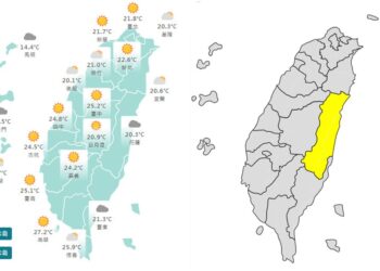 影音/20260326白天回溫多處有短暫陣雨 花蓮大雨特報