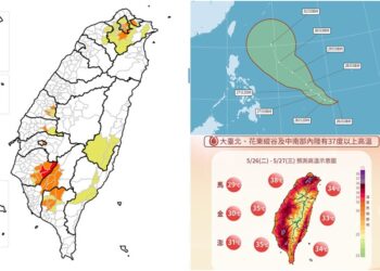 影音/0526各地熱氣逼人！12縣市高溫警訊 熱帶性低氣壓有生成颱風趨勢