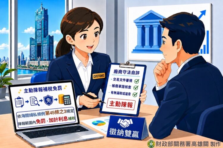 圖： 守法自評制度鼓勵企業主動檢視進口申報內容，降低違規及裁罰風險。(圖/翻攝)