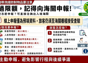 高雄港區新聞網／出國帶現金先注意！高雄關提醒：線上申報不等於完成申報　未臨櫃查驗恐影響通關